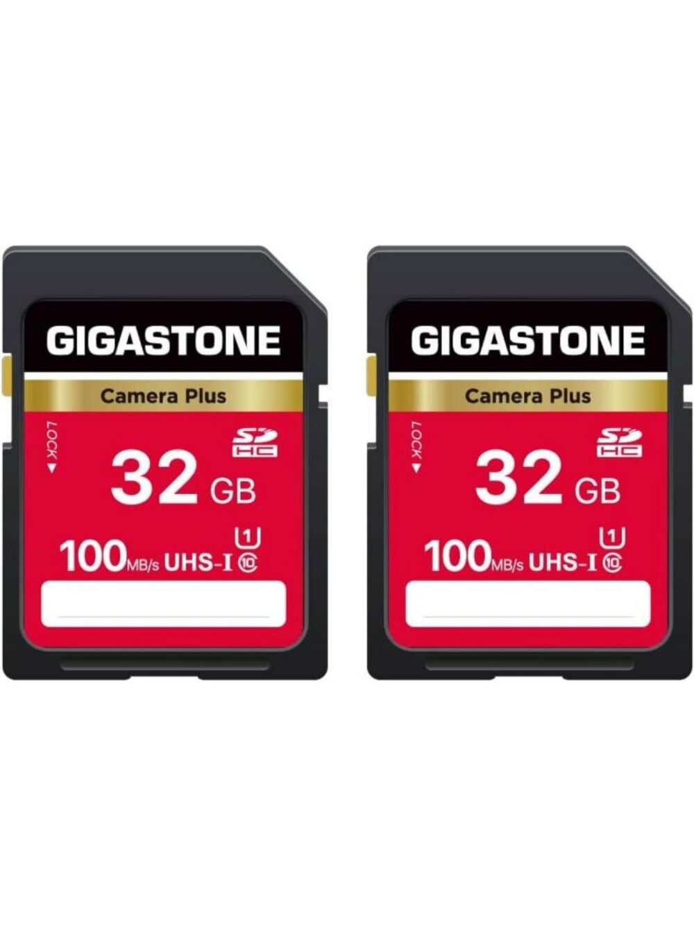 32GB SD Card 2-Pack, UHS-I Class 10 Memory Cards for Full HD Video, 100MB/s